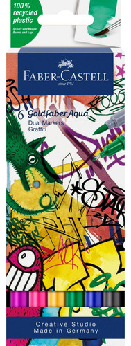 Marcador Dual Goldfaber Aqua Faber-castell X6 Color Graffiti