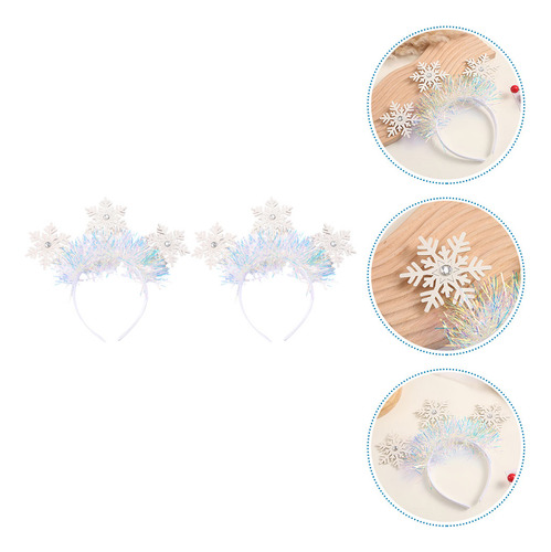 Diadema Fina Con Forma De Copos De Nieve Con Forma De Copo D