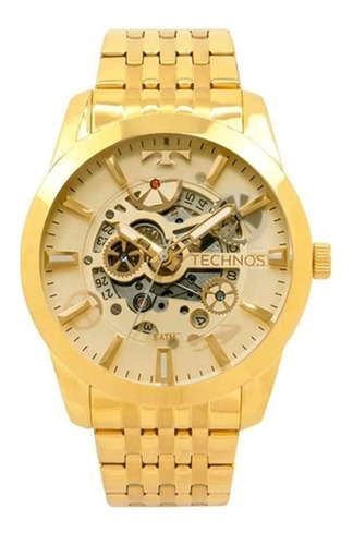 Relógio Technos Automático Dourado Promoção 8205nq/4x Nfe