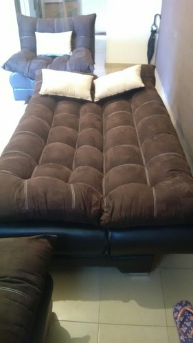 Sala Chocolate Tipo Sofa Cama