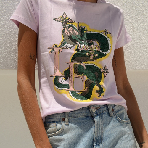 Remera Dragón Rosa