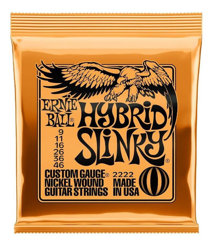 Cuerda de guitarra Ernie Ball 009 Hybrid Slinky P02222