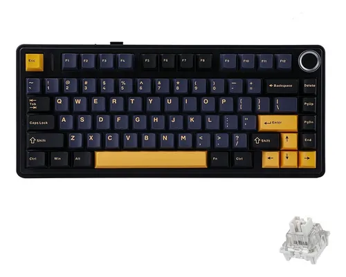 comprar Teclado Aula F75 Mecanico Sem Fio Tri Mode Rgb Gasket 3 In 1