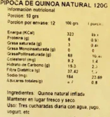 Pipoca De Quinoa Con Stevia 100g Dellanatura