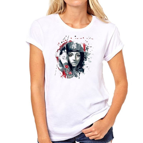 Remera De Mujer Trash Polka Tattoo Style Girl Ny Sexy