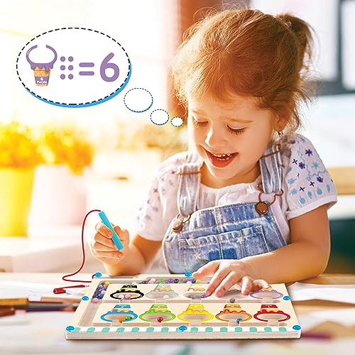 Juguetes Para Niños De 2 A 4 Años Laberinto Magnético De Col