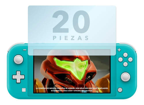 Paquete 20 Pzs Cristal Templado P/ Switch Oled Lite Estandar