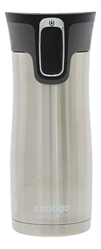 Contigo 16 Oz. Acero Inoxidable Con Botón Negro West Loop 2.