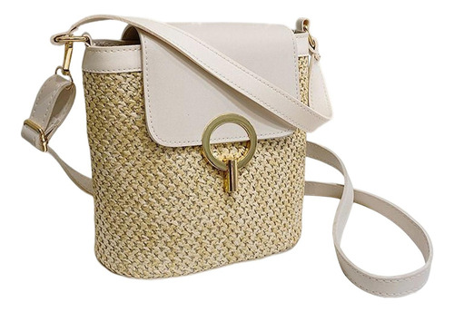 Bolso Tejido Elegante Con Correa Para El Hombro, Bolso De