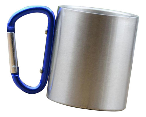 2x Mosquetón Tazas Taza De Camping Viajes Libre Metal