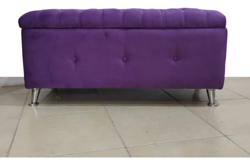 Baulera Pie De Cama Capitone Pana 1 Mt Sillones Suriel