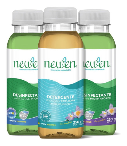 Newen - Paquete: Detergentex1 + Desinfectantex2 + Borradorx3