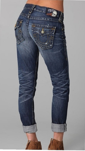 True Religion Cameron Vintage Skull Excelente A La Cadera 31