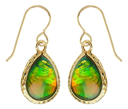 Opal Dangle Earrings 14k Gold Fill Opalescent Earrings Octob