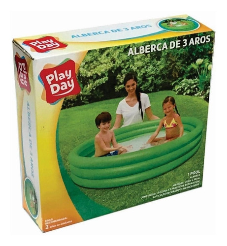 Alberca Inflable Play Day 3 Aros 1.52m X 30cm 1 Verde