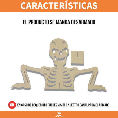Kit De 2 Calaveras Día De Muertos Para Jardín Mdf 3 Mm