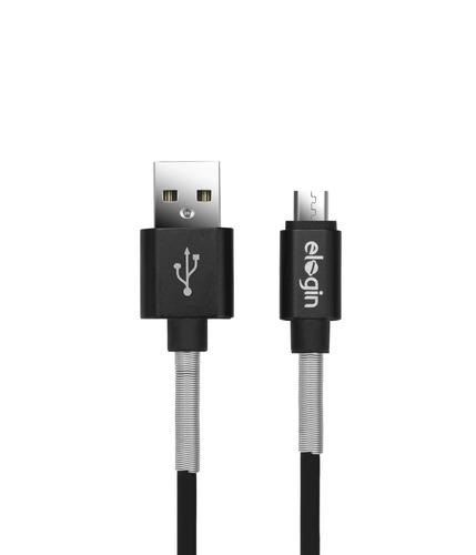 Cabo Usb Elogin Com Mola Protetora Micro V8 Preto - Cm05