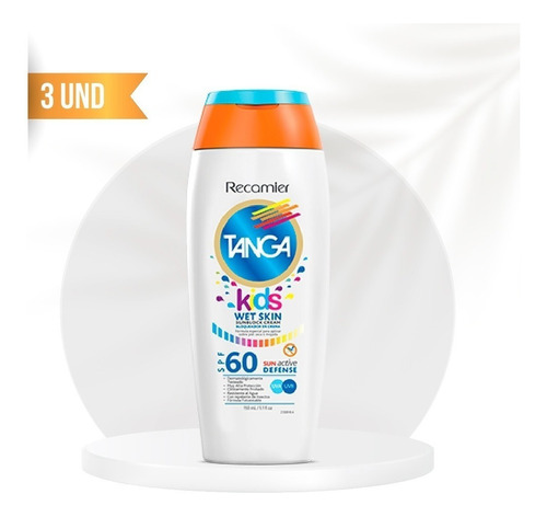 Protector Solar Tanga Kids Spf 60 150 Ml X3 Pack