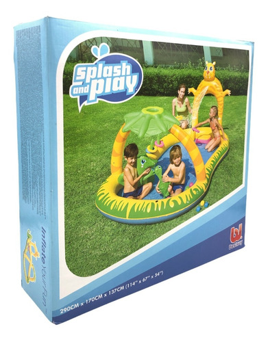 Pileta Inflable Premium Con Cascada + Accesorios 346 Lt 