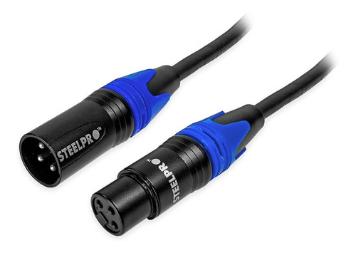 Imagen 4 de 5 de Cable Xlr 10m Balanceado Profesional Macho - Hembra Steelpro