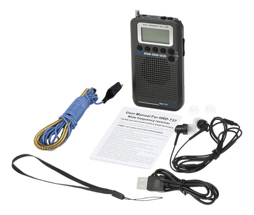 Reloj De Banda De Radio Con Pantalla Lcd Alarm World Hrd-737