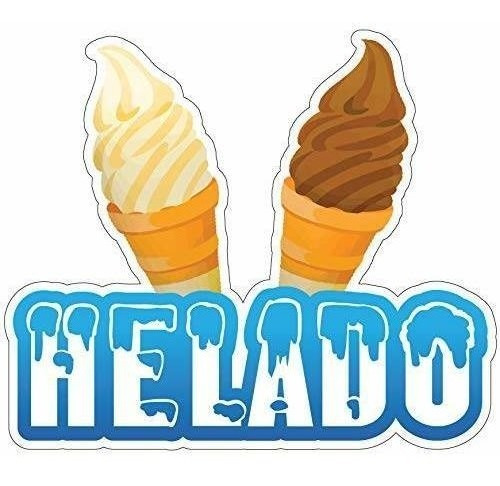 Signmission Helado, 24 Calcomanías, Para Puestos De Comida,