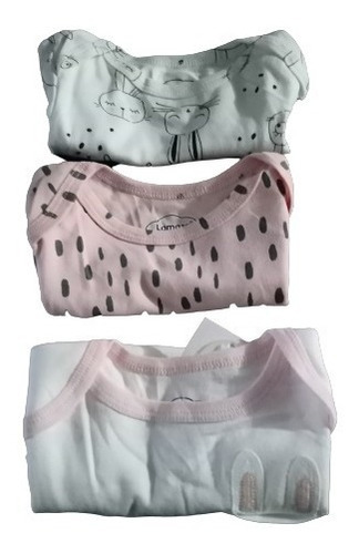 3 Playeras Pañaleras, Camisas De Bebé Niña Talla 12 Meses