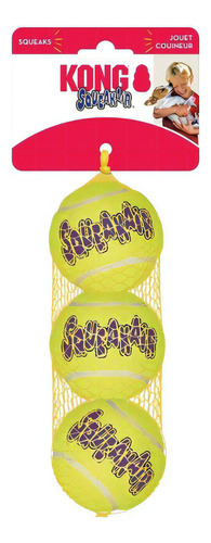 Brinquedo Kong Squekair Tênnis Ball Meédio - 3 Un