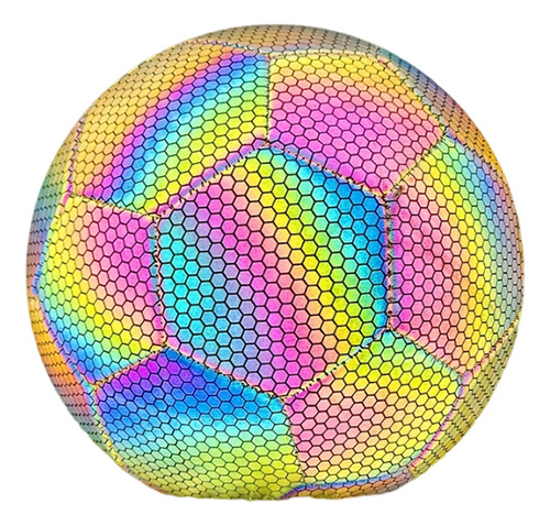 Balón Fútbol Reflective Luz Brillante Color Con Accesorios