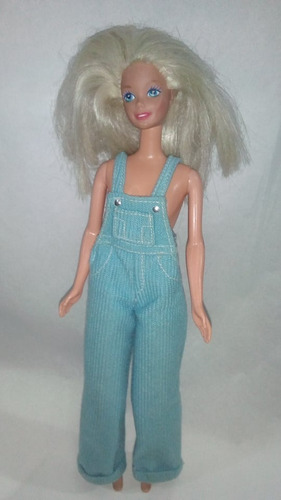 Muñeca Barbie Mattel Con Enterito Celeste Año 1975  Tal Foto