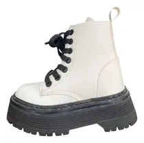 Comprar Borcegos Blancos De Nena Niña Kids Con Base Martens Nuevos