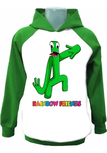 Camiseta Infantil Rainbow Friends Green Boneco Verde