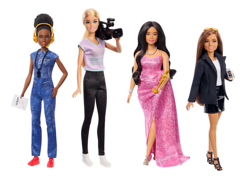 Barbie Muñeca Directora De Cine, Set 4 Muñecas