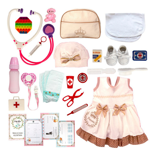 Boneca Realista Xodo Bege Baby Adora Com Roupa De Xodo Bege