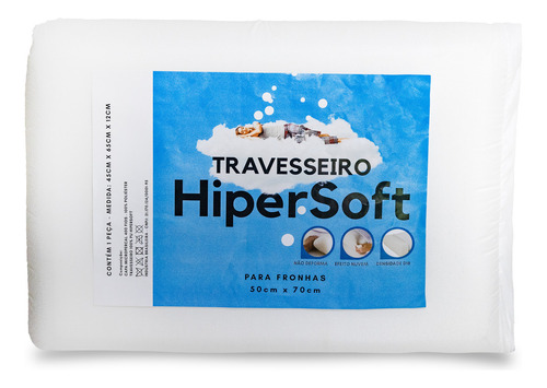 Travesseiro De Espuma Viscoelástico Hiper Soft Antialérgico Cor Branco