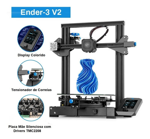 Imagem 5 de 7 de Impressora 3d Ender 3 V2 + Extrusora Dupla