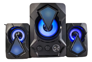 Bocina Parlante Altavoz Gamer Pc Sonido Estereo Luz Led Usb