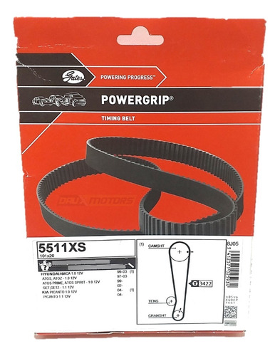 Correa De Tiempo Gates Europa Para Hyundai Atos Kia Picanto