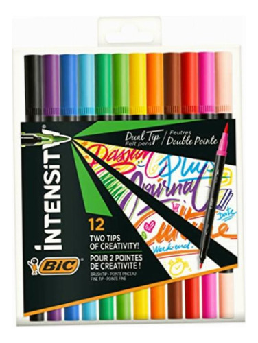 Bic Intensity Bolígrafo De Punta Doble 2 En 1, Variados