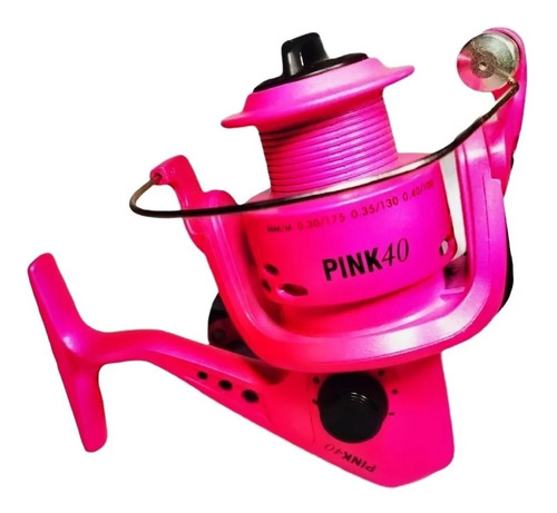 Imagen 2 de 3 de Caña De Pescar Mujer Variada + Reel Rosa + Tanza