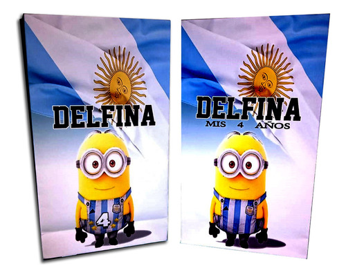 Bolsitas Golosineras Minions Argentina X 15 Personalizadas