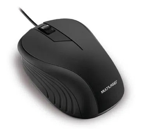 Mouse Multilaser Emborrachado Com Fio Usb - Mo222 Computador