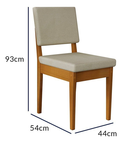 Conjunto Mesa Filadélfia Com Vidro 6 Cadeiras Miami Tecido