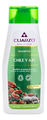 Shampoo Chile Y Ajo Cuarzo 550ml