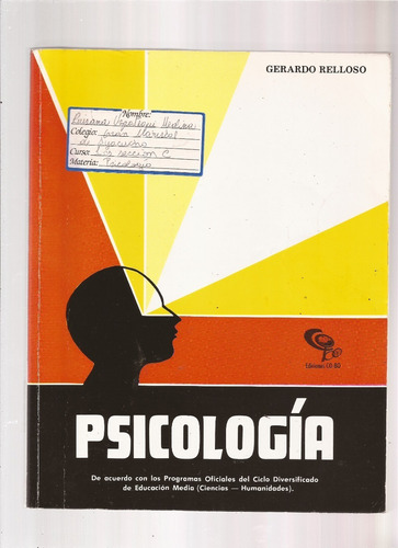 Psicología Ciclo Diversificado Gerardo Relloso   ^^