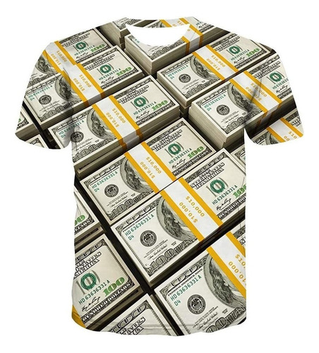 Men Camiseta De Dinero Para Hombres Impresión 3d Factura