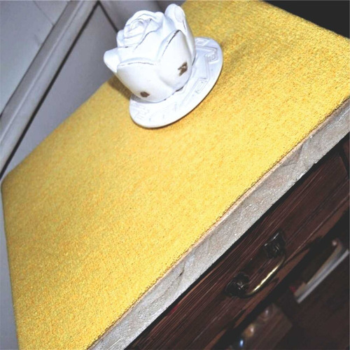 Carpeta De Mesa Lisa Chenille 0,40x0,70 M Color Amarillo Cla