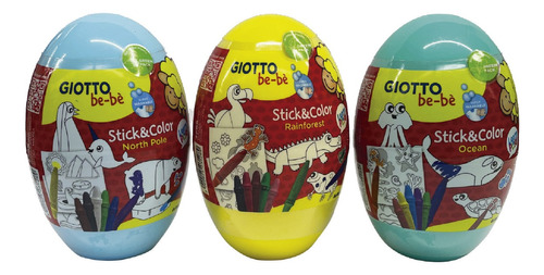 Giotto Be-bè Stick&color Egg Set Para Pintar Bebe