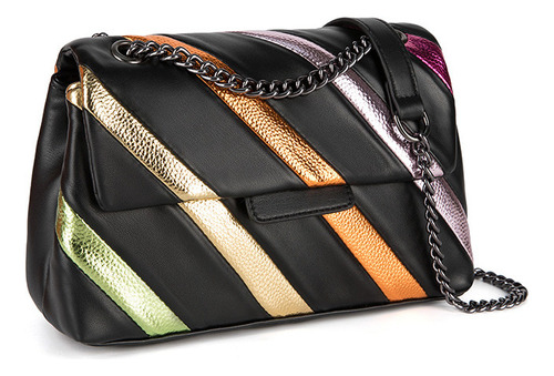 Bolso De Hombro Kurt Geiger Rainbow Color Clash Chain