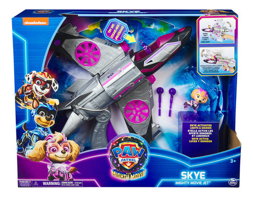 Nave Jet Paw Patrol Mighty Movie Transformable Skye 17799